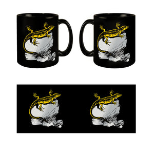 Eidechse Tasse in Schwarz