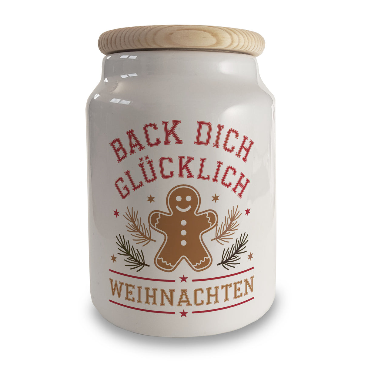 Lebkuchenmann back dich glücklich Keksdose Weihnachten