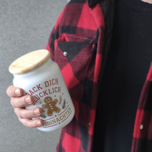 Lebkuchenmann back dich glücklich Keksdose Weihnachten