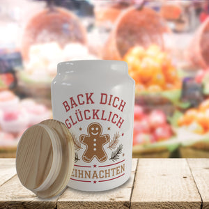 Lebkuchenmann back dich glücklich Keksdose Weihnachten