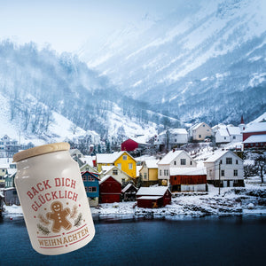 Lebkuchenmann back dich glücklich Keksdose Weihnachten