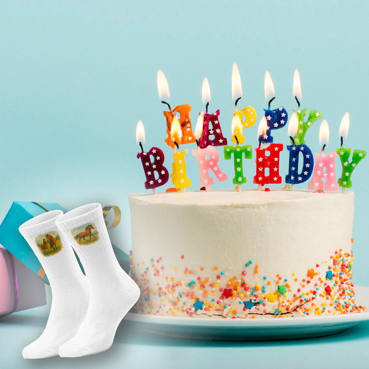 epicsocks Equine Dreams Socken in 37-41 im 6er Set in Geschenkdose im 6er Set in Geschenkbox