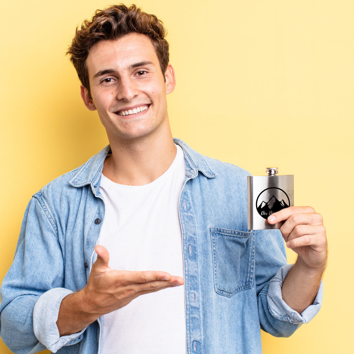 Der Berg ruft! Flachmann Berggipfel