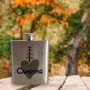 i love Camping Flachmann für Outdoor-Fans