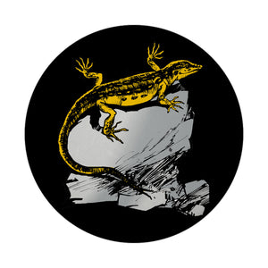 Eidechse Magnet rund