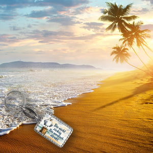 Möwe am Strand Schlüsselanhänger mit nordischem Humor