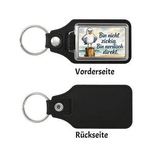 Möwe am Strand Schlüsselanhänger mit nordischem Humor