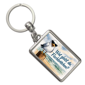 Wat glotzt du, Fischbrötchen?Möwe mit Sonnenbrille Schlüsselanhänger