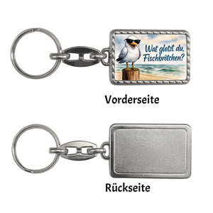 Wat glotzt du, Fischbrötchen?Möwe mit Sonnenbrille Schlüsselanhänger