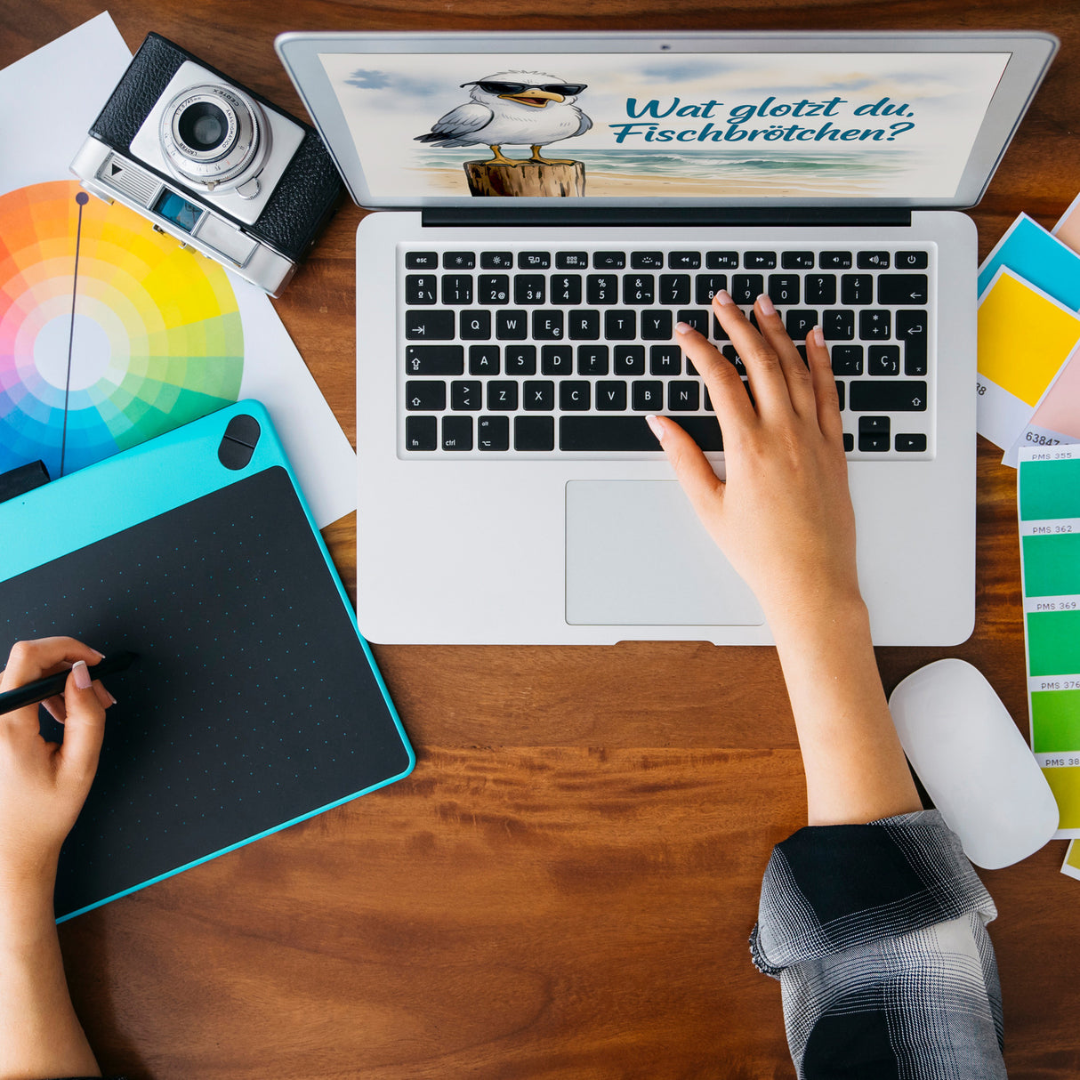 Wat glotzt du, Fischbrötchen?Möwe mit Sonnenbrille Schlüsselanhänger