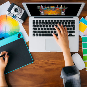 Weihnachtlicher Kamin Tasse in Schwarz mit Spruch Frohe Weihnachten