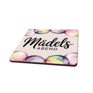 Mädelsabend Pastell 6er Set Untersetzer aus Holz