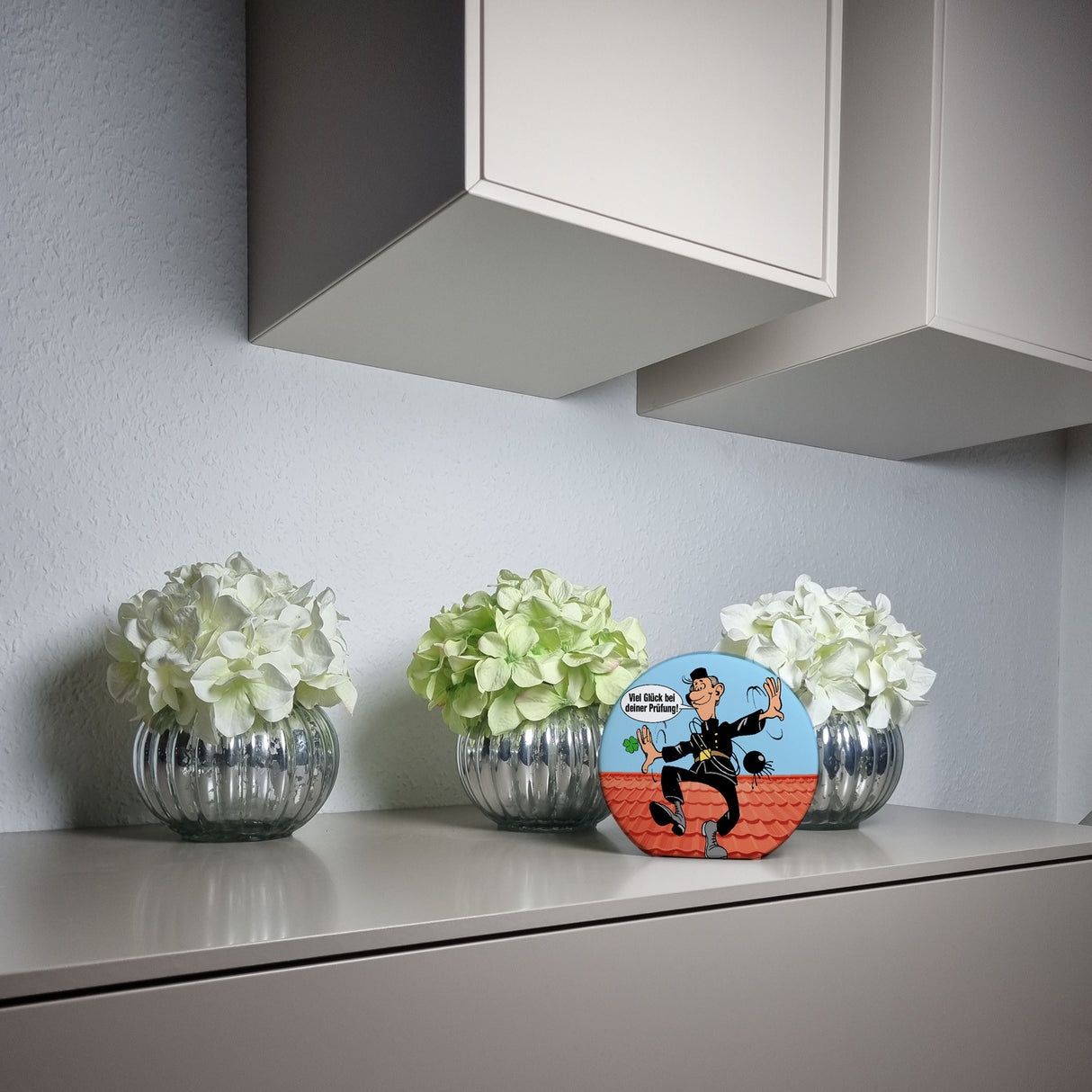 Kaminfeger Spardose mit Spruch: Viel Glück bei deiner Prüfung