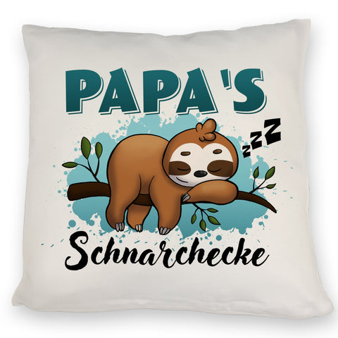 Faultier auf Ast Kissen Papa's Schnarchecke