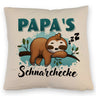 Faultier auf Ast Kissen Papa's Schnarchecke