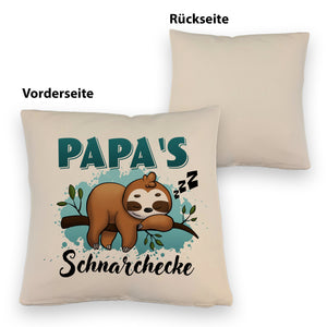 Faultier auf Ast Kissen Papa's Schnarchecke