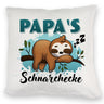 Faultier auf Ast Kissen Papa's Schnarchecke
