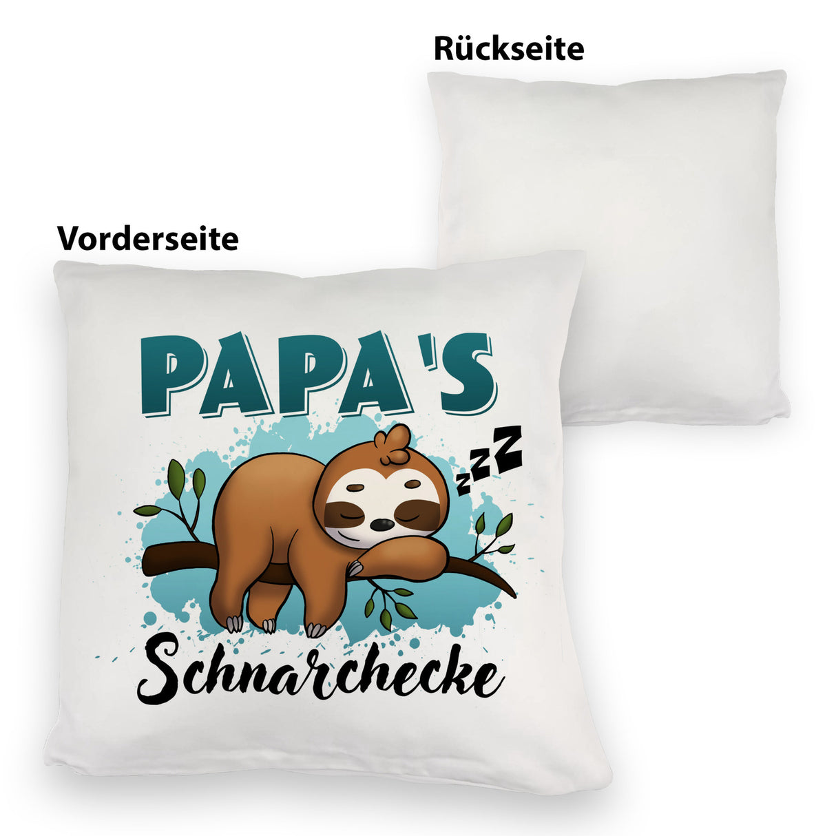 Faultier auf Ast Kissen Papa's Schnarchecke