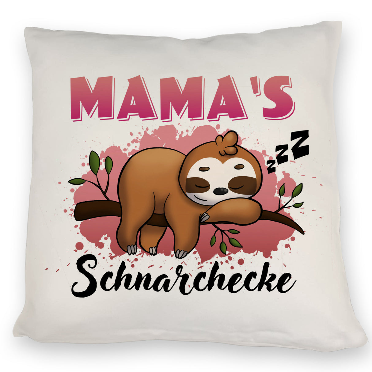 Faultier auf Ast Kissen Mama's Schnarchecke