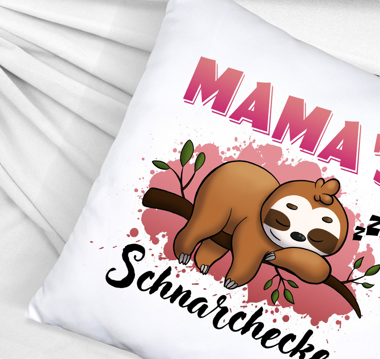 Faultier auf Ast Kissen Mama's Schnarchecke