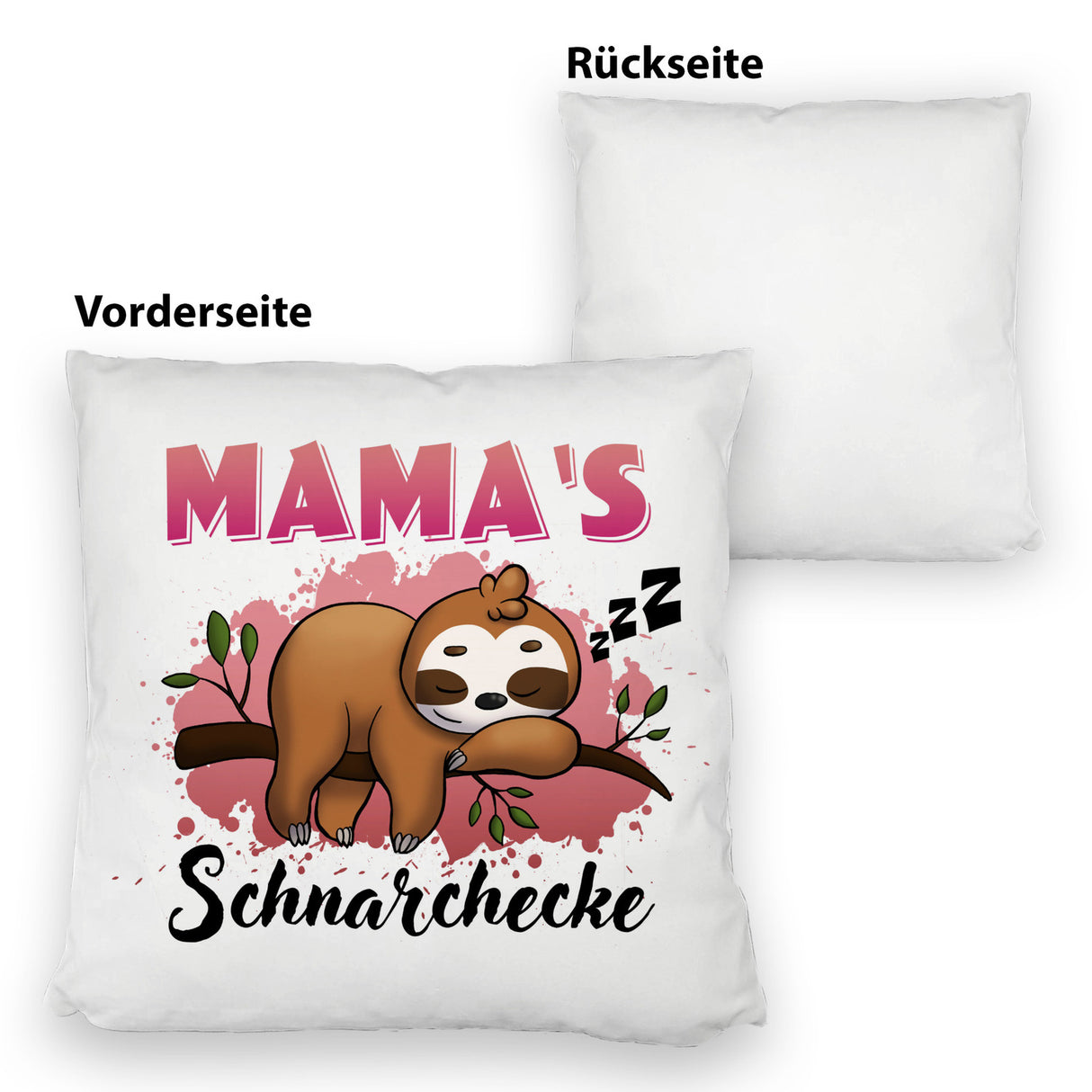 Faultier auf Ast Kissen Mama's Schnarchecke
