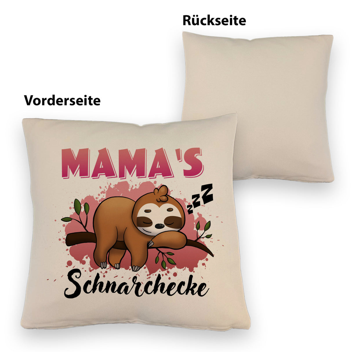 Faultier auf Ast Kissen Mama's Schnarchecke