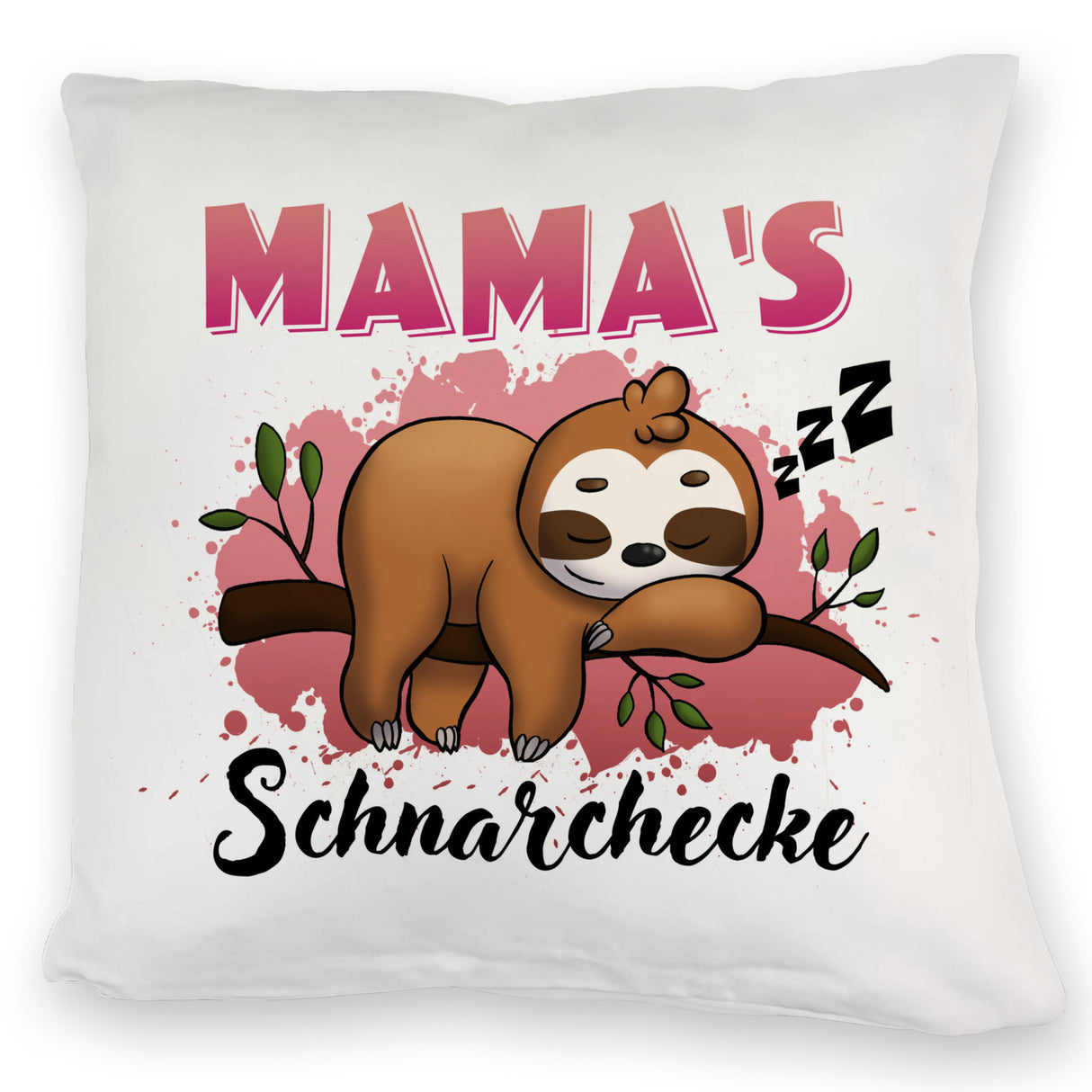 Faultier auf Ast Kissen Mama's Schnarchecke