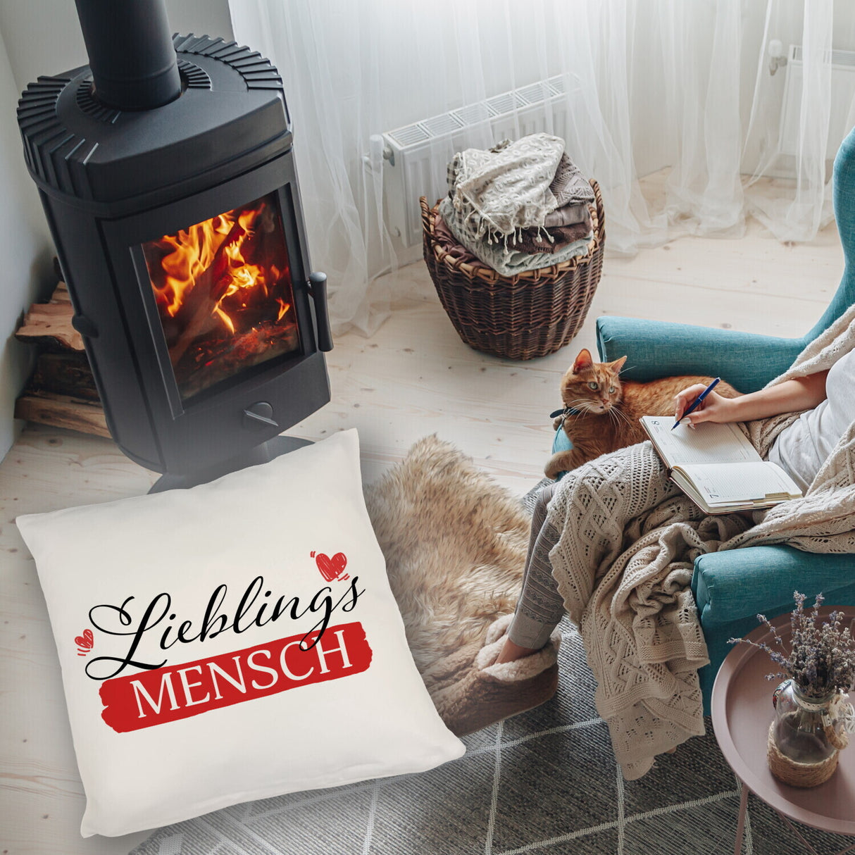 Liebster Mensch Kissen mit Lieblingsmensch Text