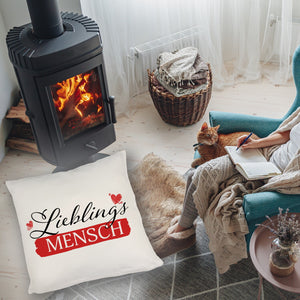 Liebster Mensch Kissen mit Lieblingsmensch Text