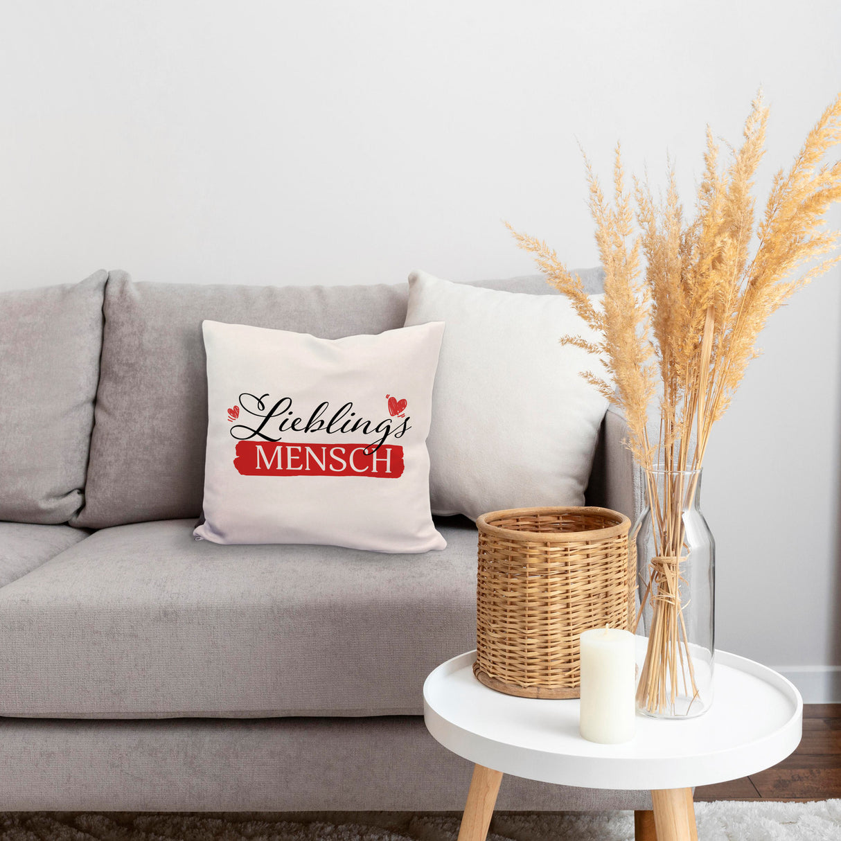 Liebster Mensch Kissen mit Lieblingsmensch Text