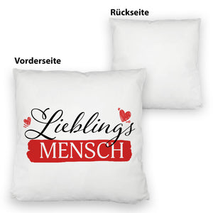Liebster Mensch Kissen mit Lieblingsmensch Text