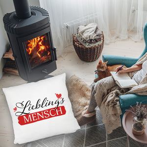 Liebster Mensch Kissen mit Lieblingsmensch Text