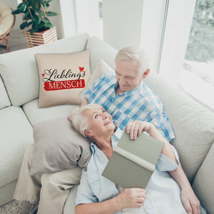 Liebster Mensch Kissen mit Lieblingsmensch Text