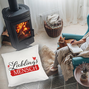 Liebster Mensch Kissen mit Lieblingsmensch Text