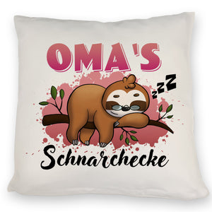 Faultier auf Ast Kissen Oma's Schnarchecke