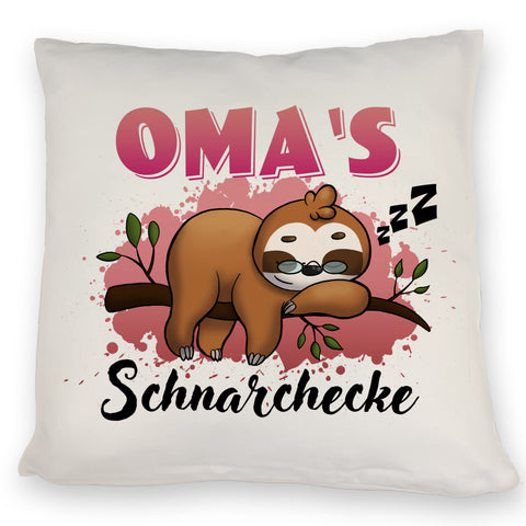 Faultier auf Ast Kissen Oma's Schnarchecke