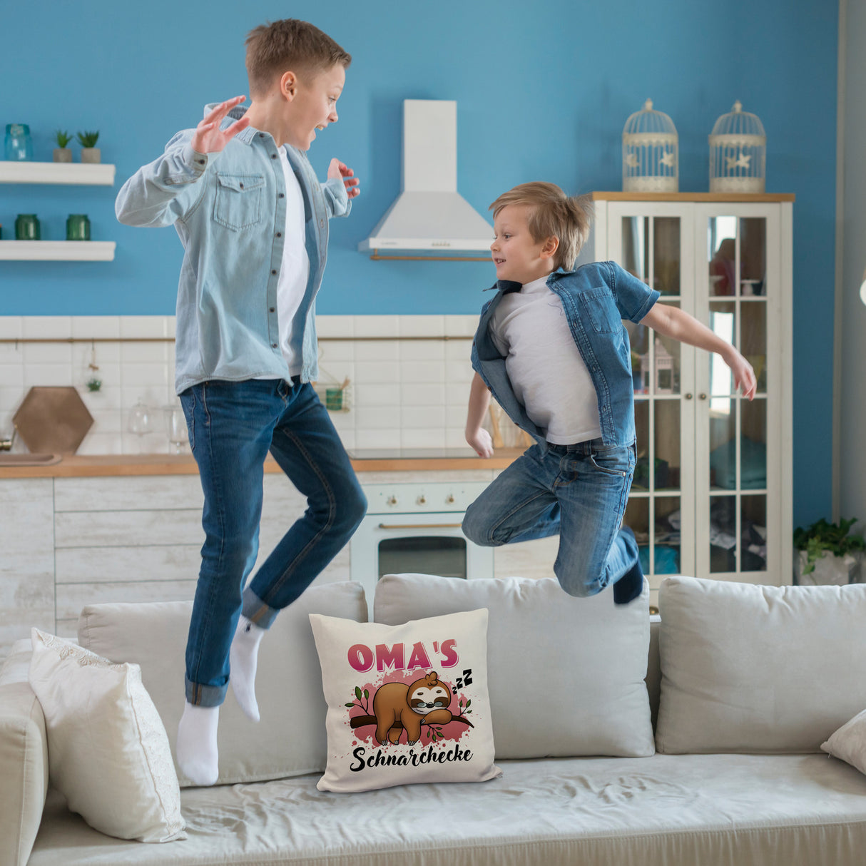 Faultier auf Ast Kissen Oma's Schnarchecke