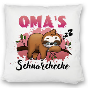 Faultier auf Ast Kissen Oma's Schnarchecke