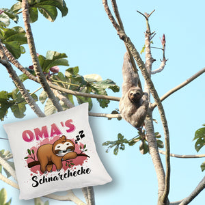 Faultier auf Ast Kissen Oma's Schnarchecke