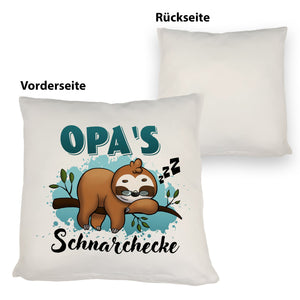 Faultier auf Ast Kissen Opa's Schnarchecke
