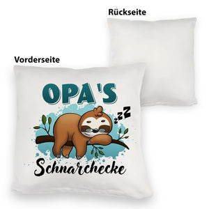 Faultier auf Ast Kissen Opa's Schnarchecke