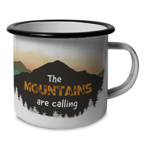 Berglandschaft The Mountains are calling Emaille Tasse