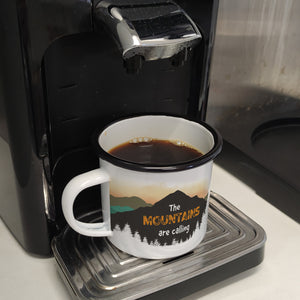 Berglandschaft The Mountains are calling Emaille Tasse