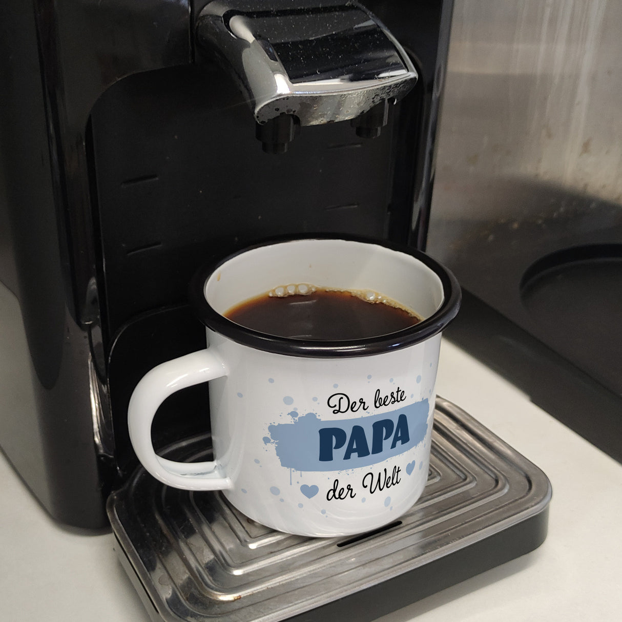 Der beste PAPA der Welt Emaille Tasse