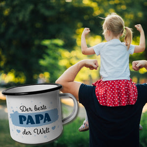 Der beste PAPA der Welt Emaille Tasse
