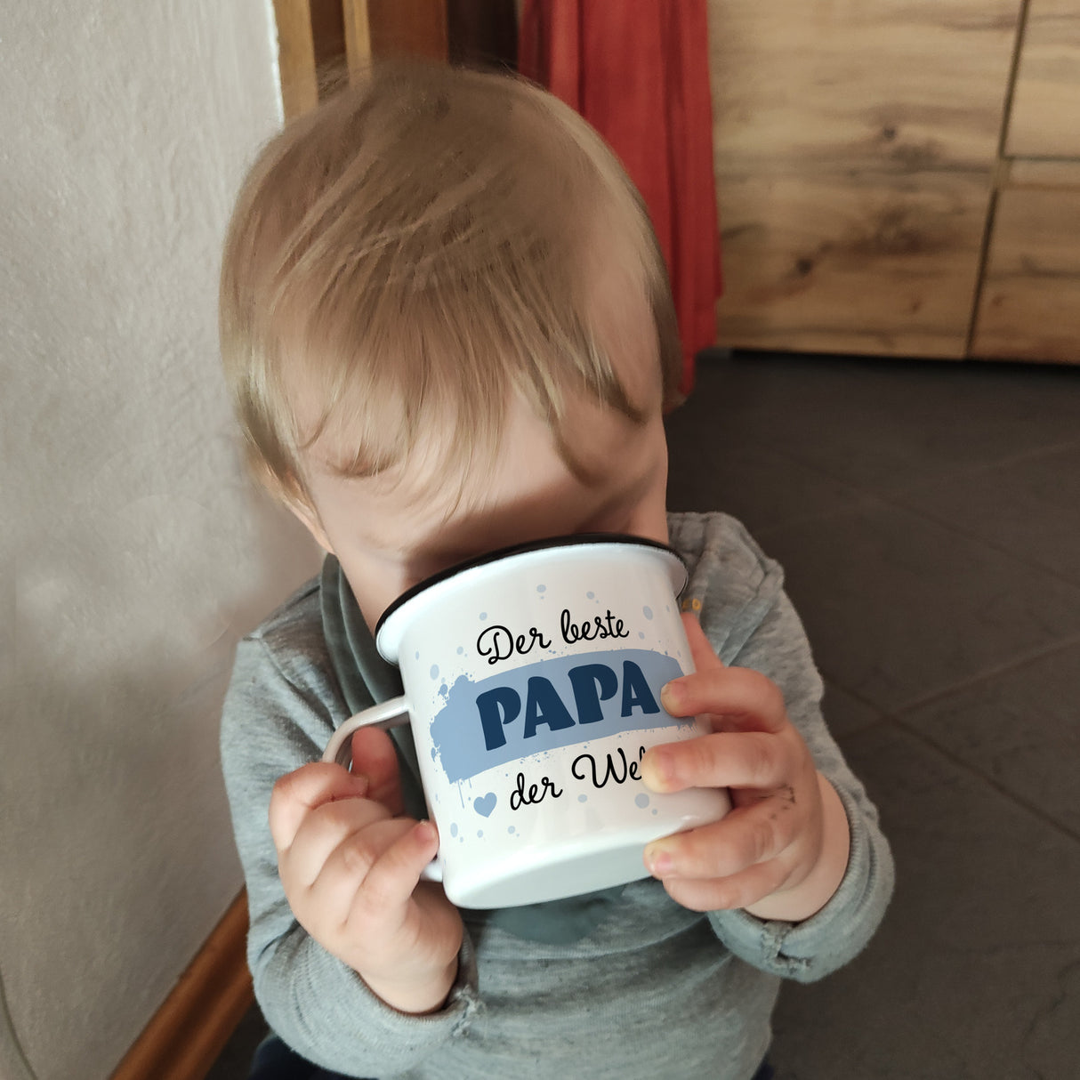 Der beste PAPA der Welt Emaille Tasse