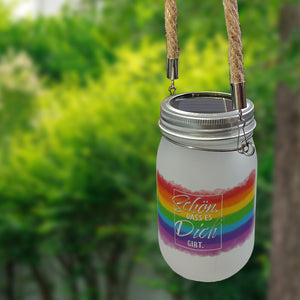 Schön, dass es Dich gibt Solarlicht mit Regenbogen