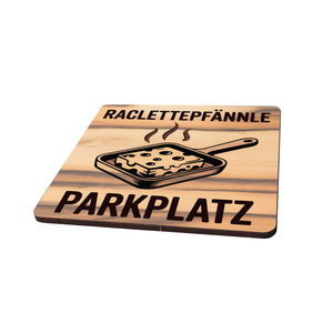 Raclette-Pfännle 6er Set Untersetzer aus Holz