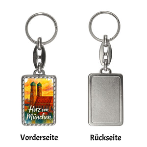 Münchner Frauenkirche Herz von München Schlüsselanhänger