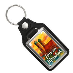 Münchner Frauenkirche Herz von München Schlüsselanhänger